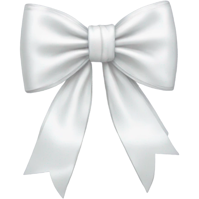 white satin bow emoji