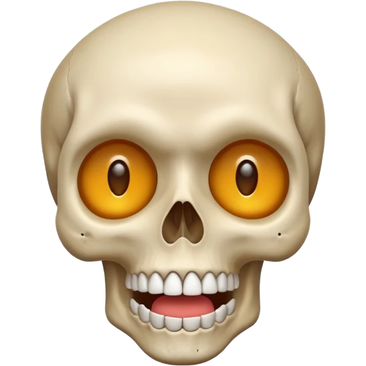 Skull mixed with shocked emoji emoji