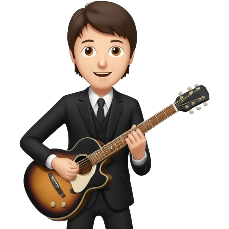 Paul McCartney playing guitar black suit emoji