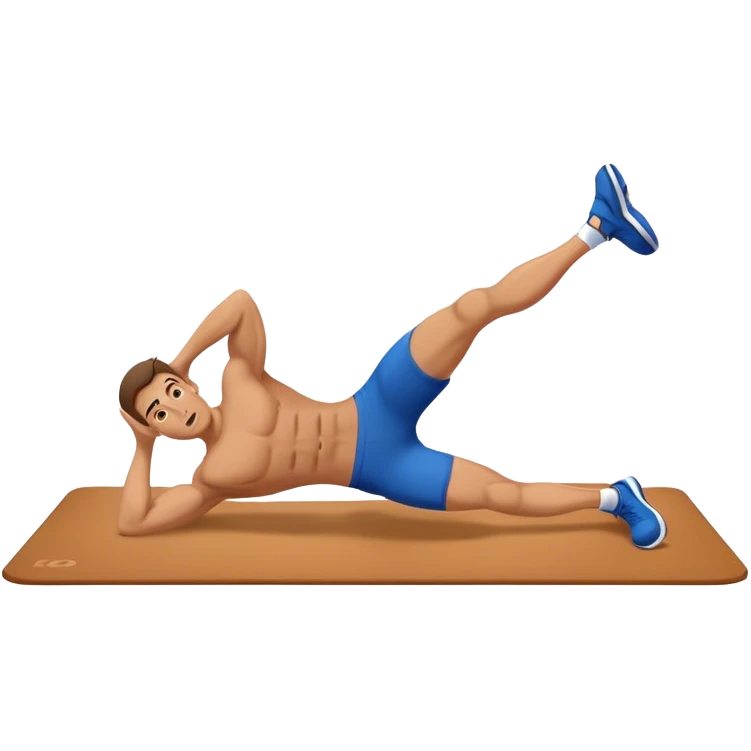 man laying down bicycle-crunches exercise emoji