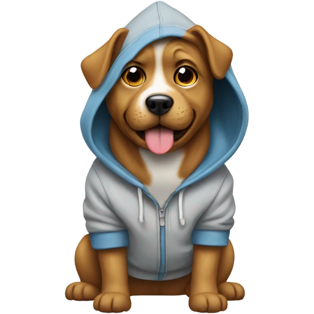 dog wearing a hoodie emoji