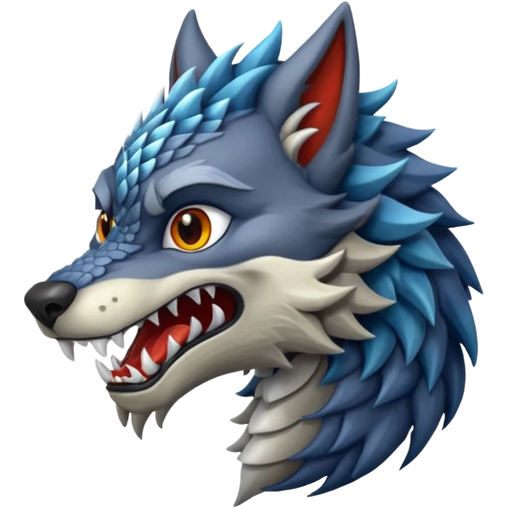 Wolf dragon emoji