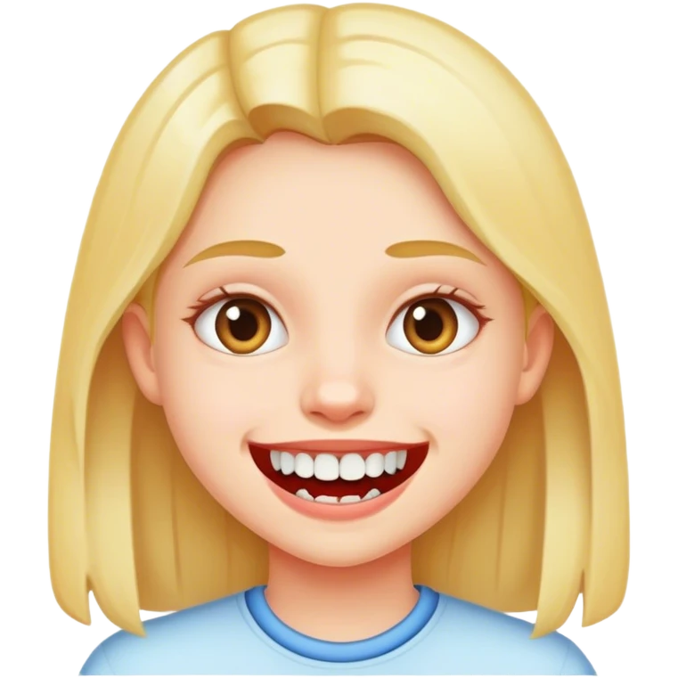 Girl with a gap tooth  emoji