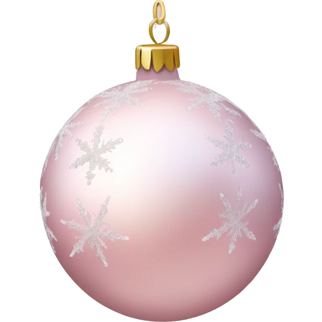 pale pink christmas bauble emoji