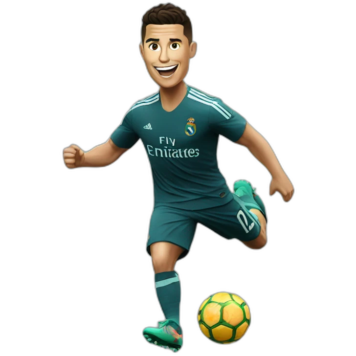 Cristino Ronaldo celebrating si emoji