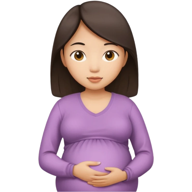 Newly pregnant Asian girl  emoji