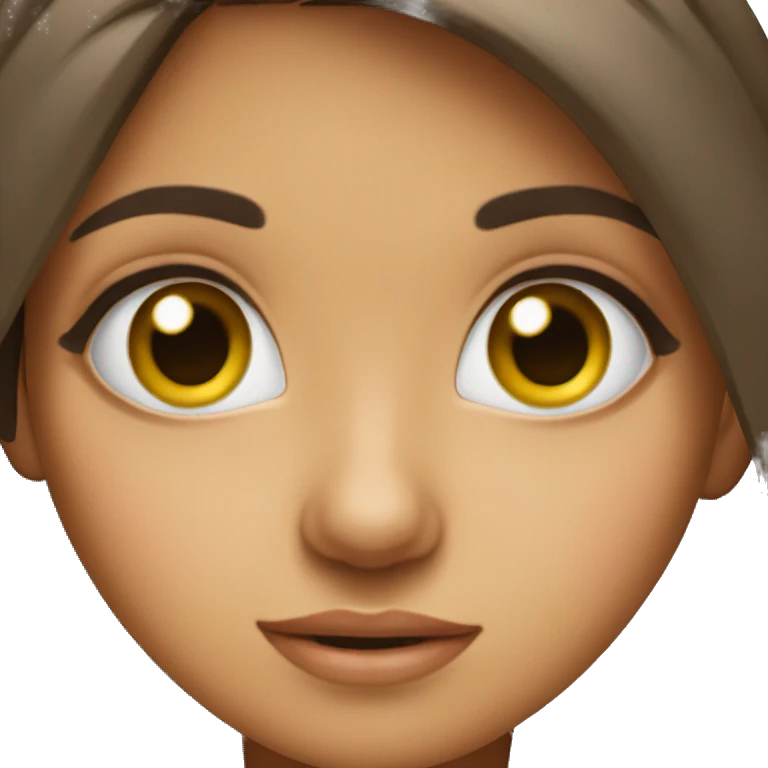 Cute hispanic girl with big eyes emoji