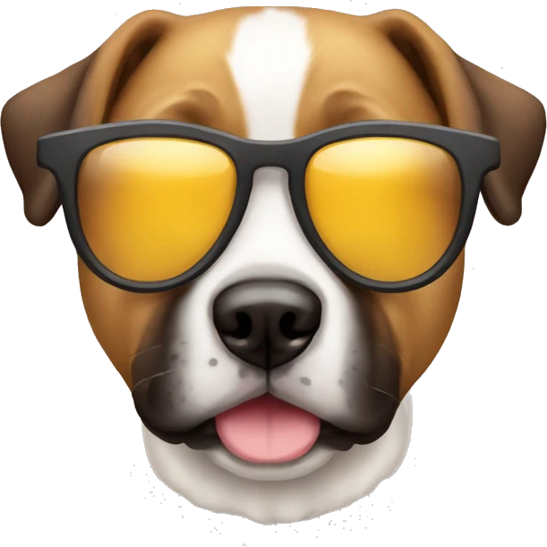 Cachorro com óculos de sol emoji