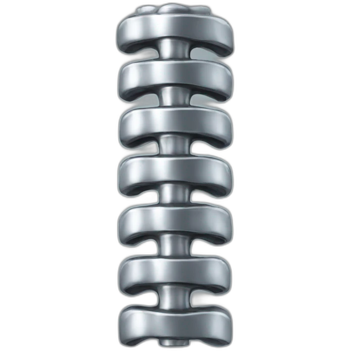 chrome metal spine emoji