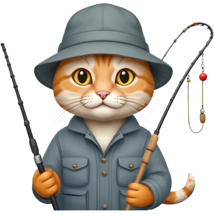cat fisherman emoji