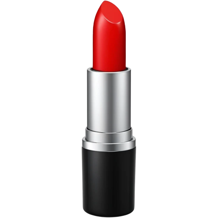 lipstick emoji, with black casing, with silver emoji