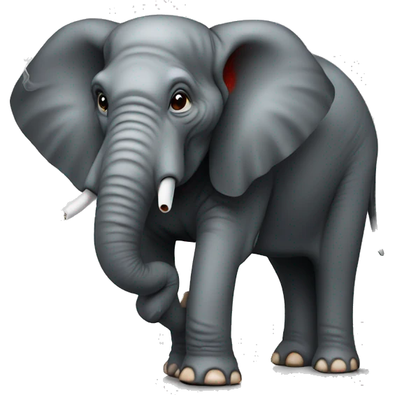 smoking elephant emoji