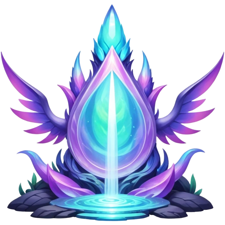 Epic divine complex iridescent aesthetic-Fakémon-creature-scenery emoji