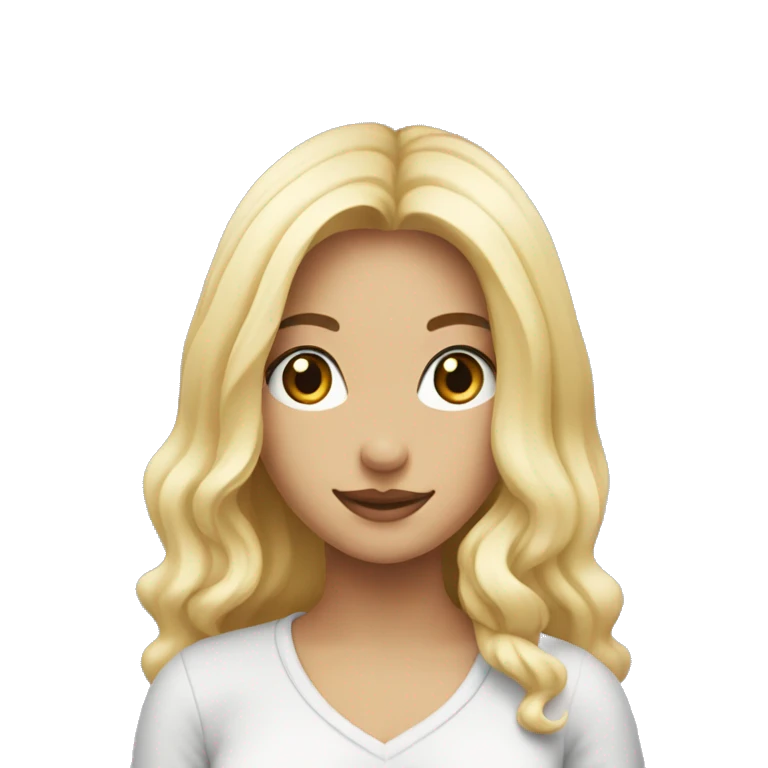 ragazza bionda e magra emoji