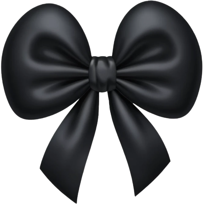Black heart with black bow emoji