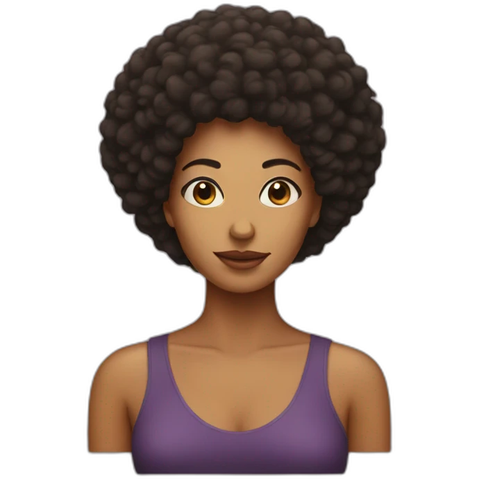 Woman with afro emoji