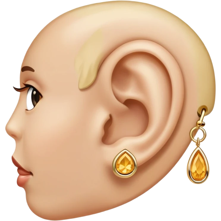 Ear with earring  emoji