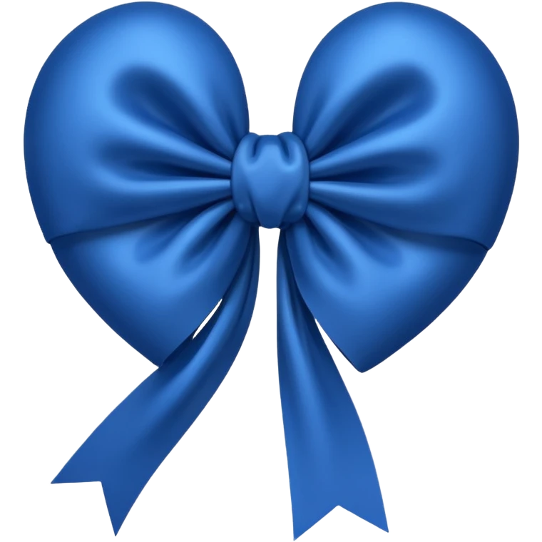Dark blue heart and bow emoji