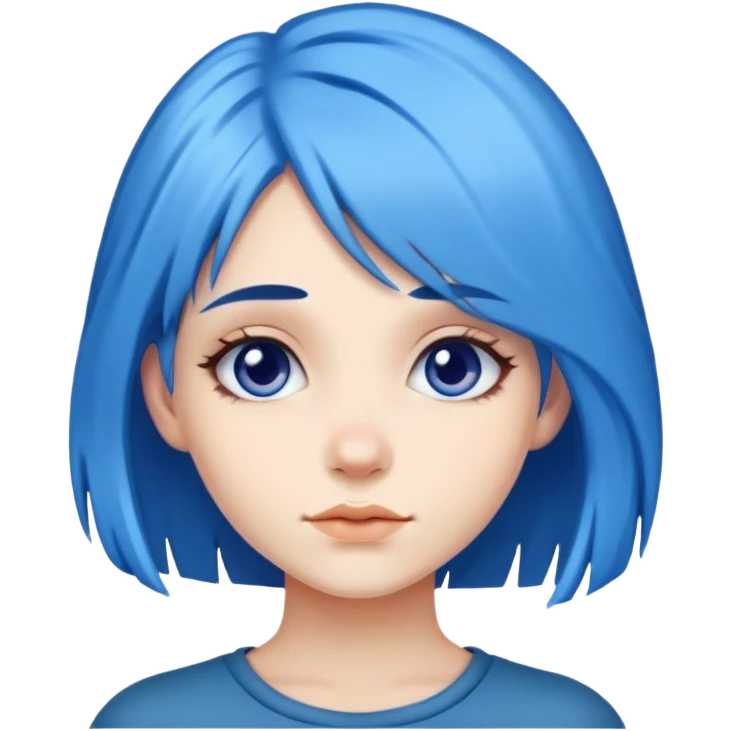 girl with blue hair emoji
