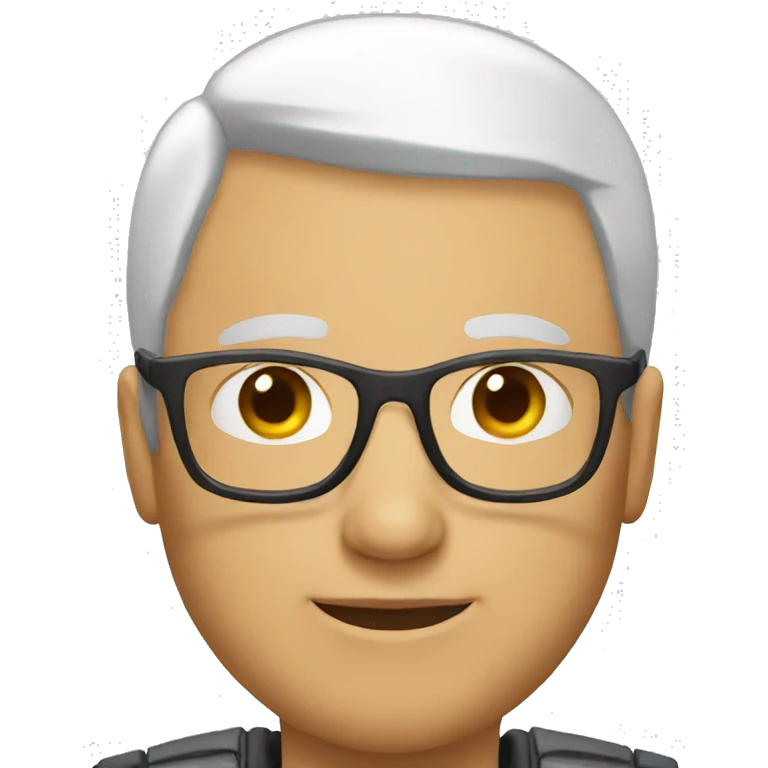 bald man with pilot glasses emoji