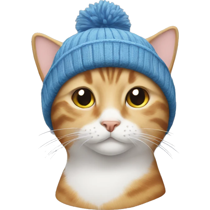 Cat wearing a beanie emoji
