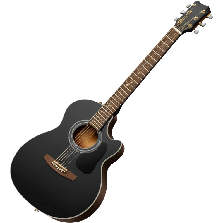 Black guitar with white inside emoji