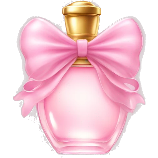 Fairy light pink perfume in bow emoji