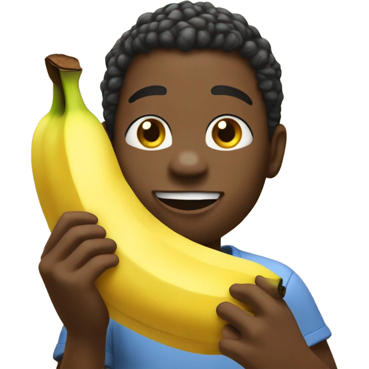 🧑🏾‍🦱eating banana emoji