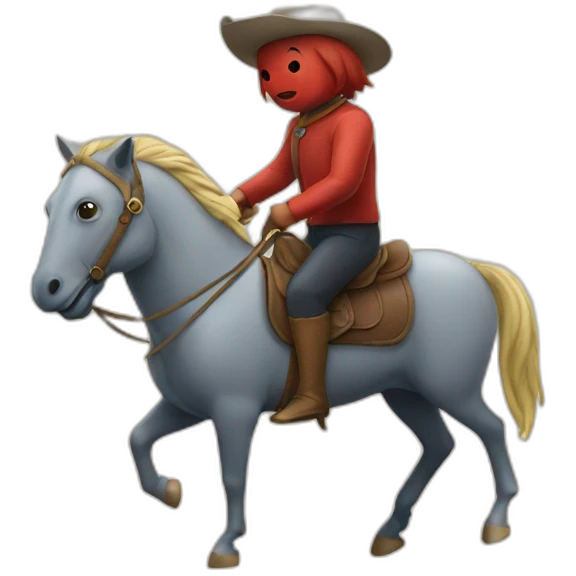 mite riding a horse emoji