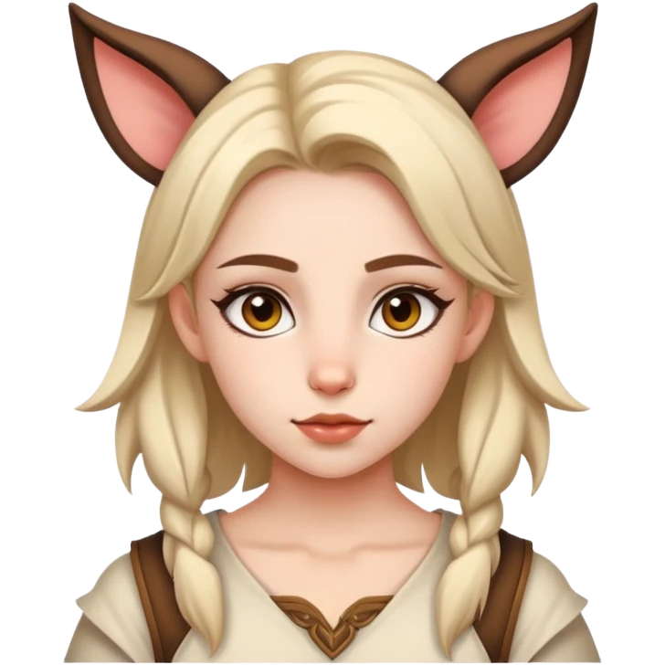 therian girl with animal ears and features emoji