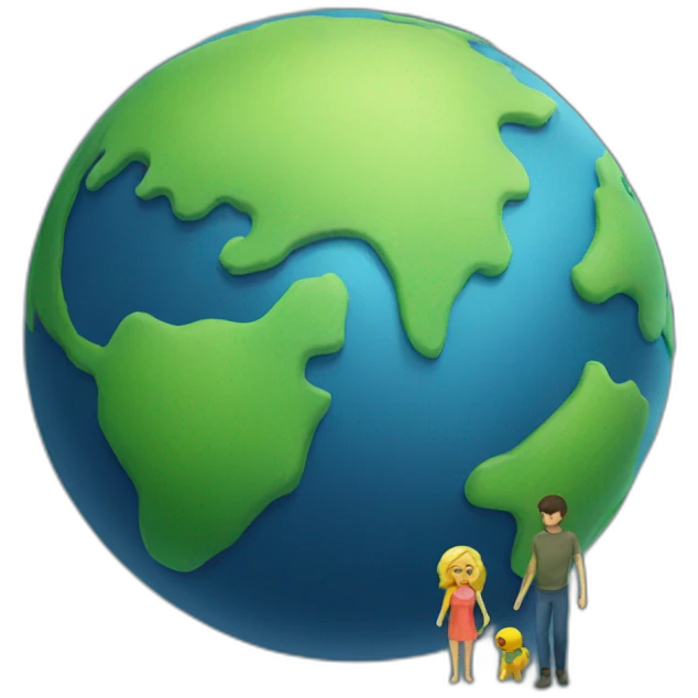 earth with human emoji