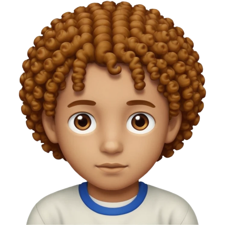 Curly, dominican boy, Phototype III emoji
