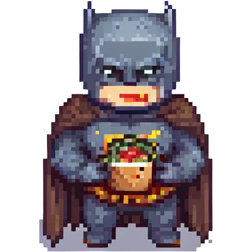 batman eating a burger emoji