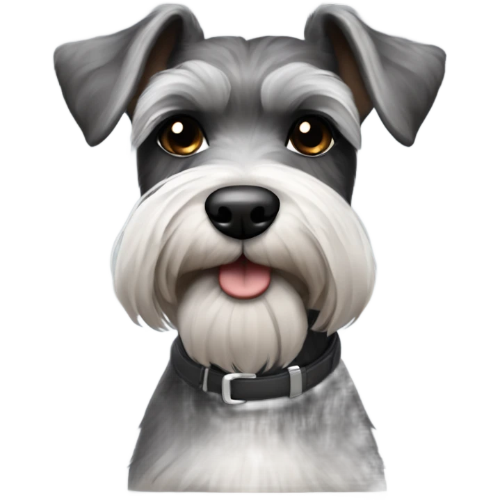 Liver parti mini schnauzer with another gray and black mini schnauzer  emoji