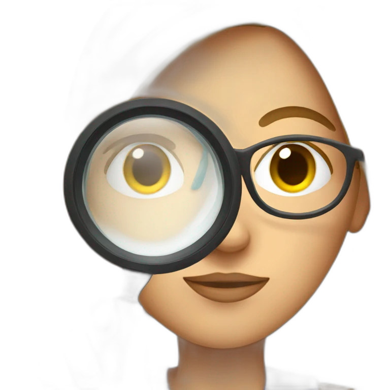 Woman with magnifying glass emoji