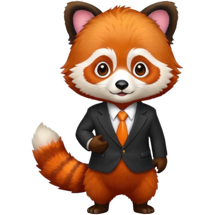 red panda with laywer hair emoji