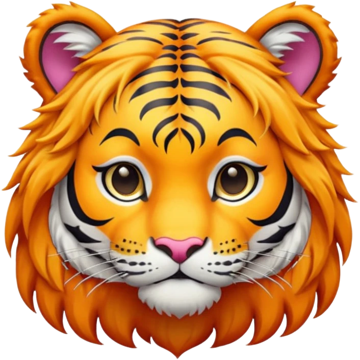 tiger with wigs emoji