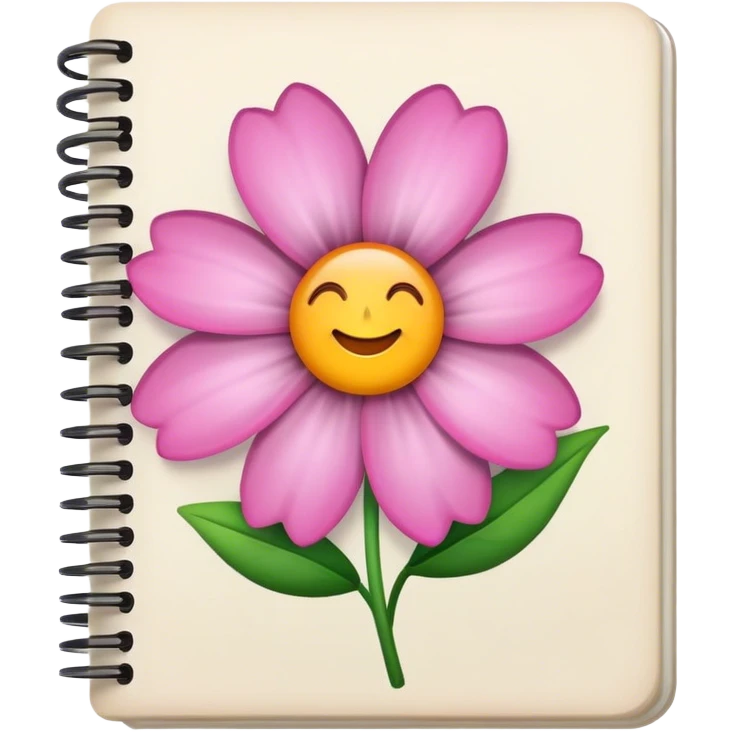 flower notebook emoji