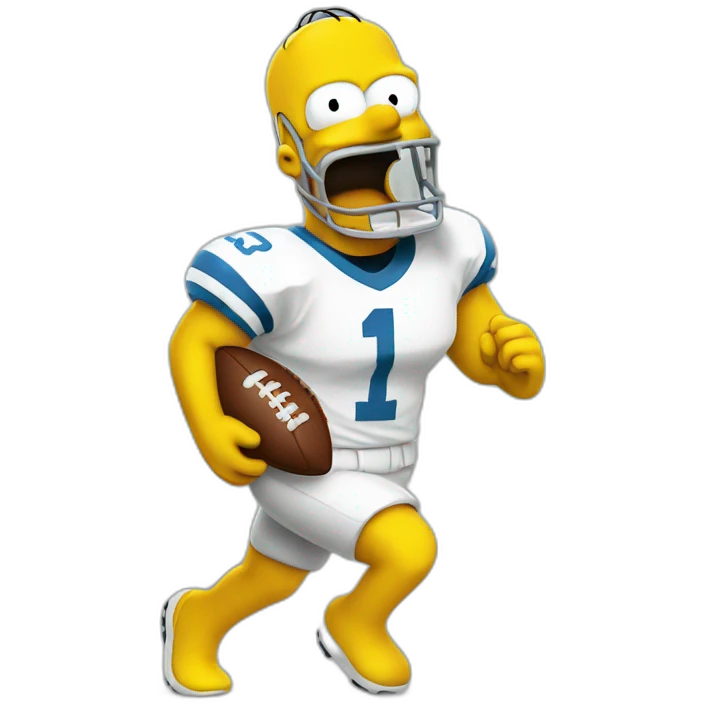 homer simpson playing football emoji