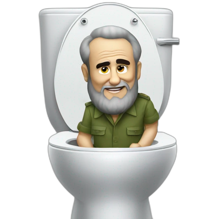 Fidel Castro on toilet emoji