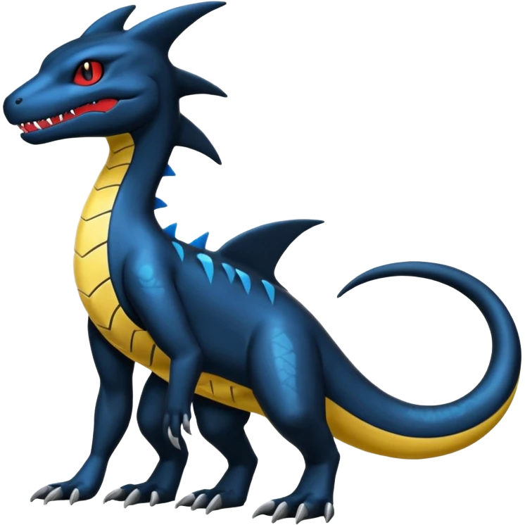 Shiny Salandit-Garchomp-Umbreon-Quilava-Fakémon-hybrid-creature (full body)  emoji