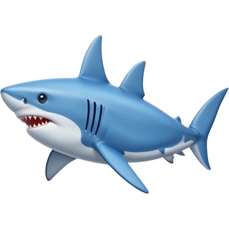 Put blue Nike shoes on the fins of the shark emoji