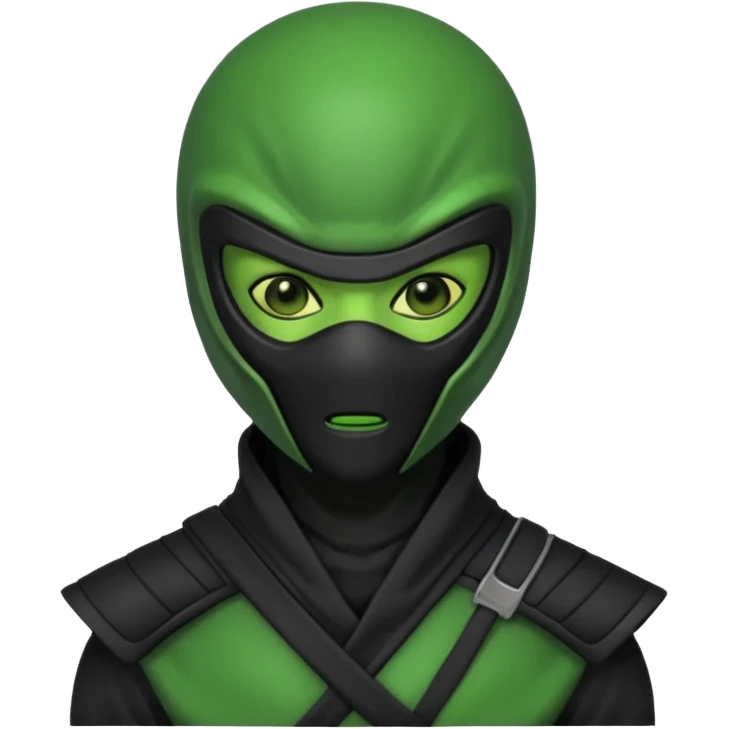 Alien wearing ninja mask emoji