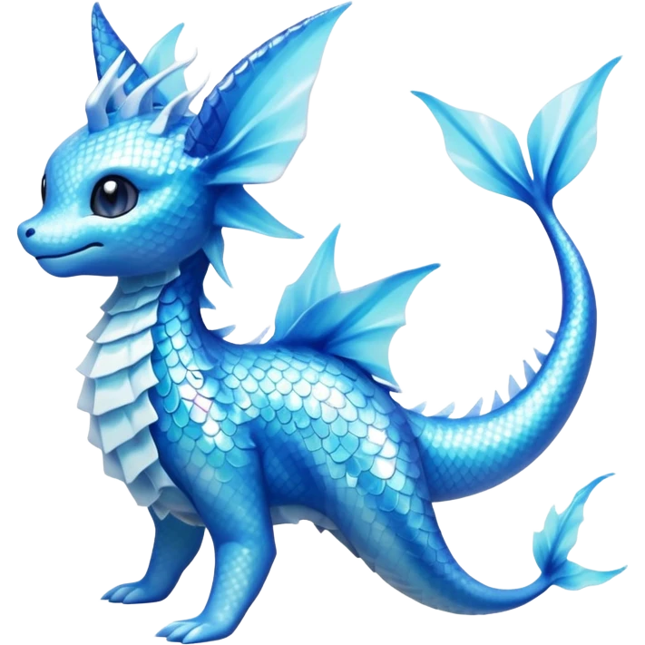 Lumineon-Vaporeon-Amaura-Dragonair-Fakémon-hybrid-creature (full body)  emoji