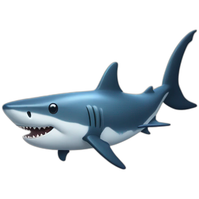 Requin sur une baleine emoji