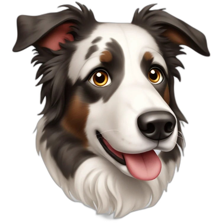 merle tan border collie emoji