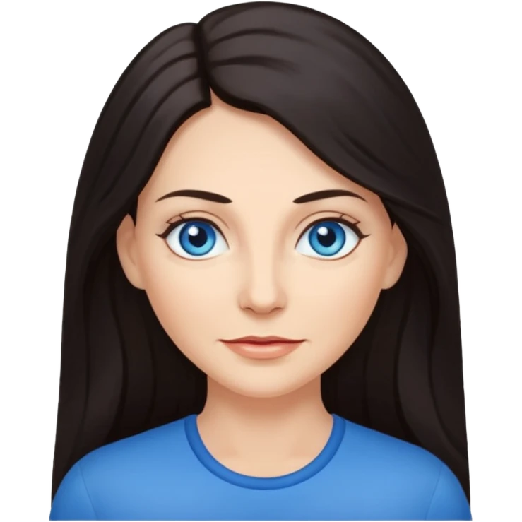 Mature woman with long dark hair emoji