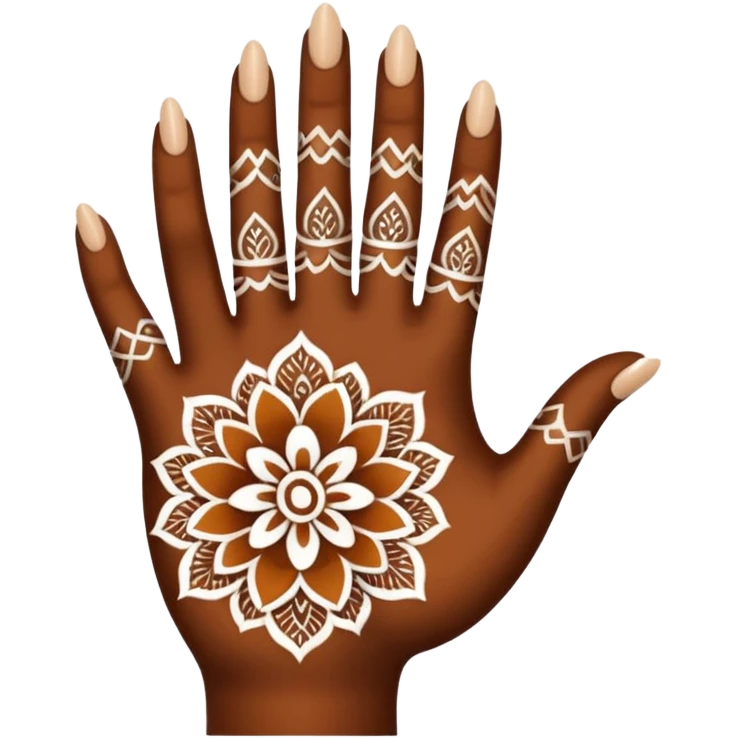 Henna hand emoji
