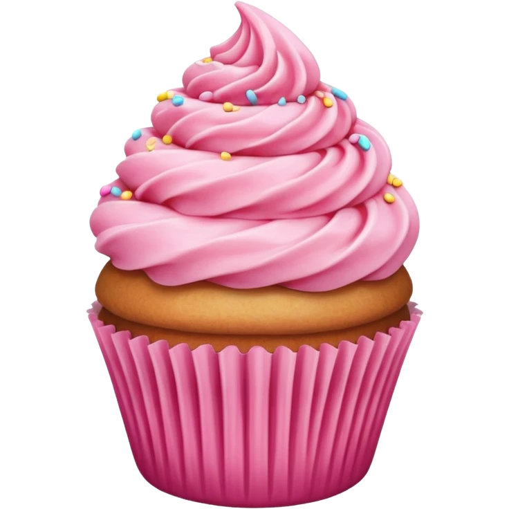 Cupcake with pink icing emoji