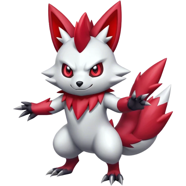 Epic Shiny Cool Cute Kawaii Zangoose-Zoroark-Pokemon Full Body emoji
